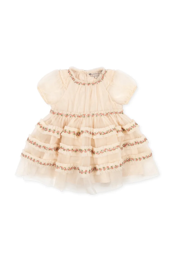 Dievčenské šaty Konges Sløjd JOELLE DRESS KS104871.PPY2 béžová SS26