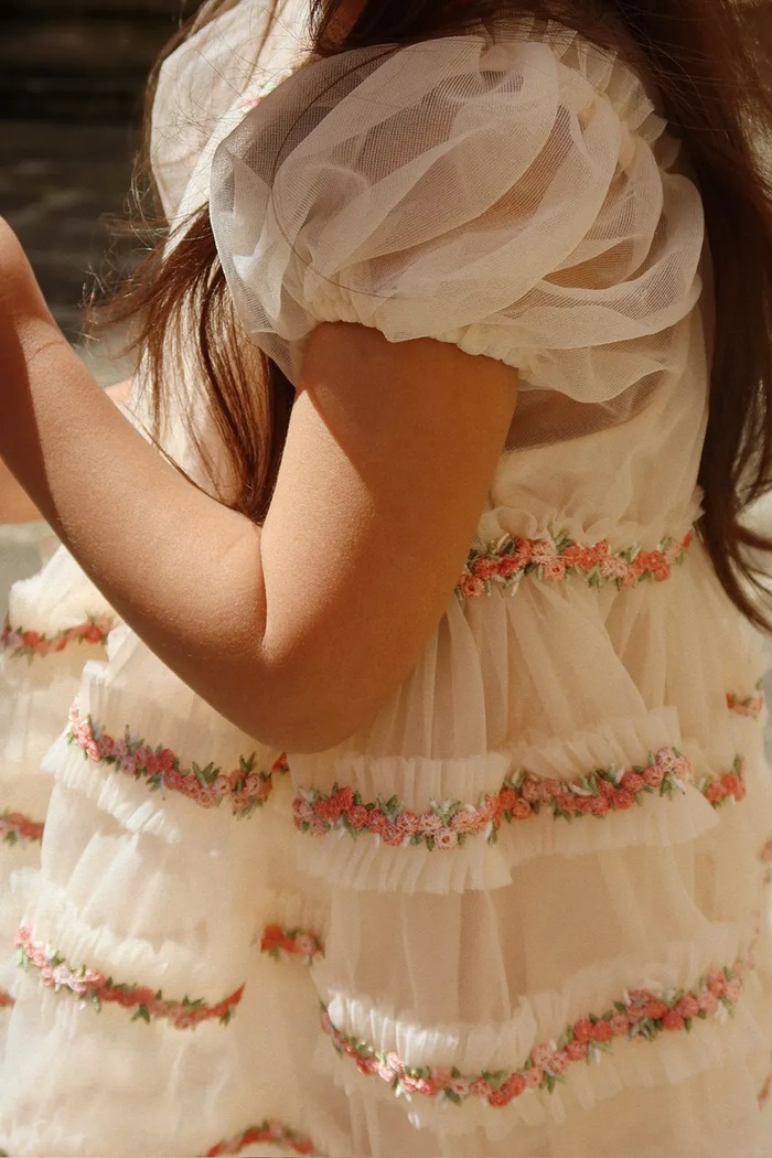 Dievčenské šaty Konges Sløjd JOELLE DRESS KS104871.PPY2 béžová