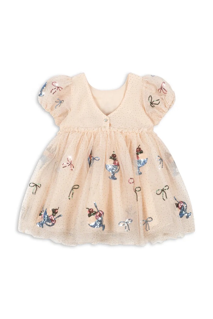Κοριτσίστικα Παιδικό φόρεμα Konges Sløjd YVONNE PUFF DRESS KS105138.PPY2 μπεζ
