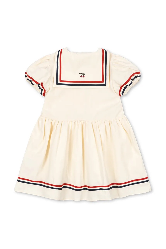 Dievča Dievčenské bavlnené šaty Konges Sløjd ALLIE DRESS GOTS KS104629.PPY2 béžová