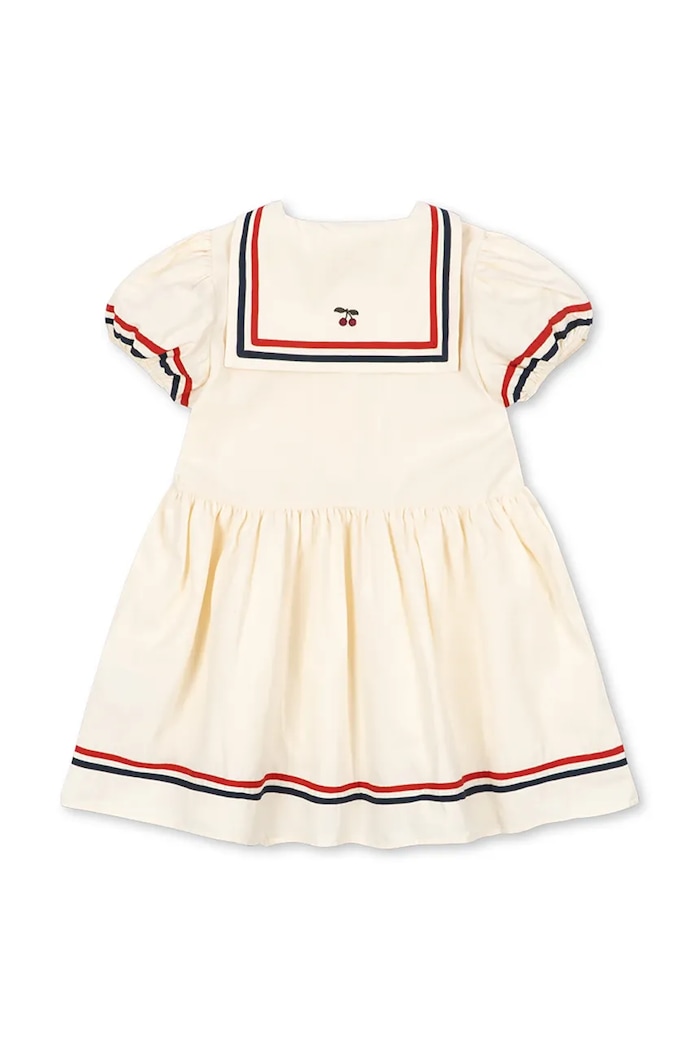 Dievča Dievčenské bavlnené šaty Konges Sløjd ALLIE DRESS GOTS KS104629.PPY2 béžová