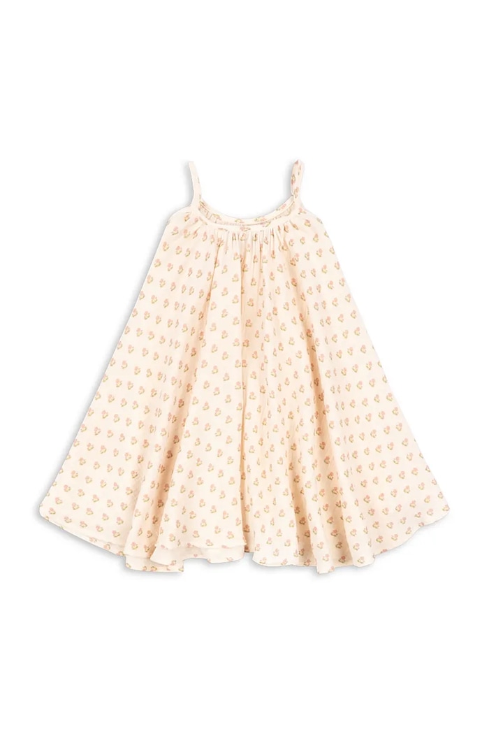 Konges Sløjd sukienka dziecięca COCO STRAP DRESS GOTS KS104744.PPY2 beżowy SS26