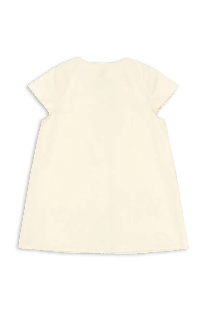 Dievčenské bavlnené šaty Konges Sløjd EVIA CHERRY DRESS GOTS KS104794.PPY2 béžová SS26
