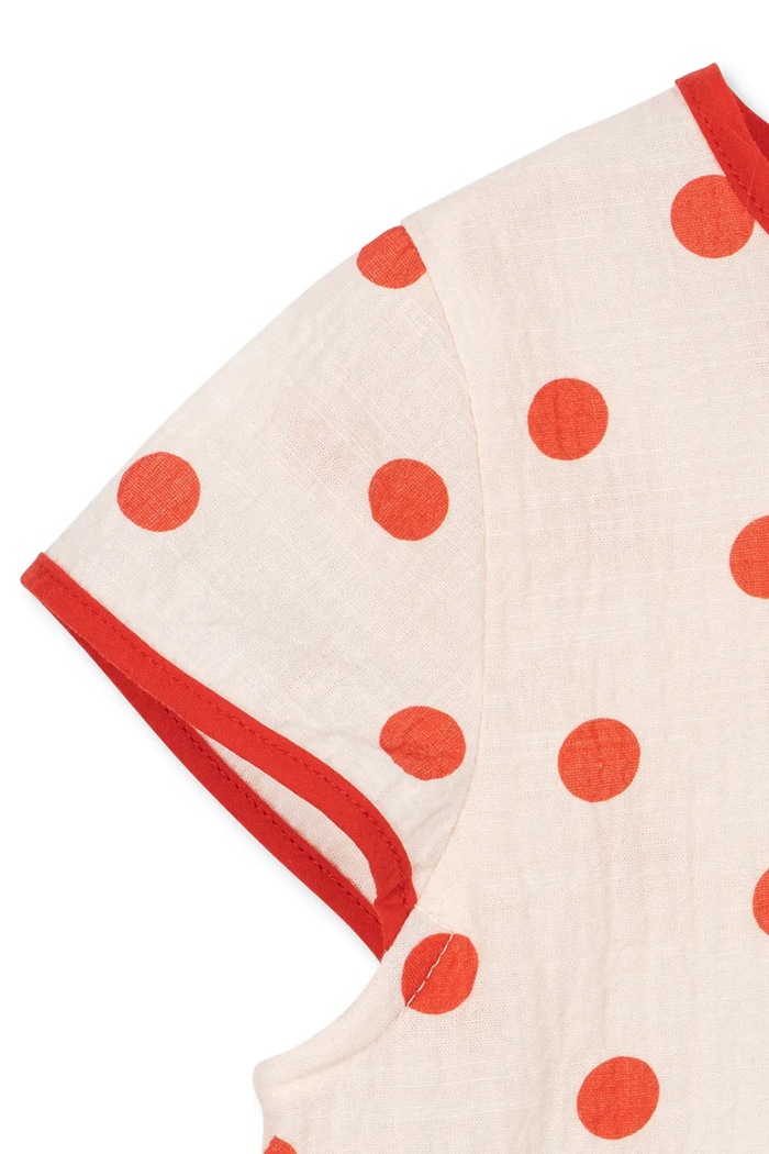 Dievčenské bavlnené šaty Konges Sløjd VIVO DRESS GOTS KS105126.PPY2 béžová