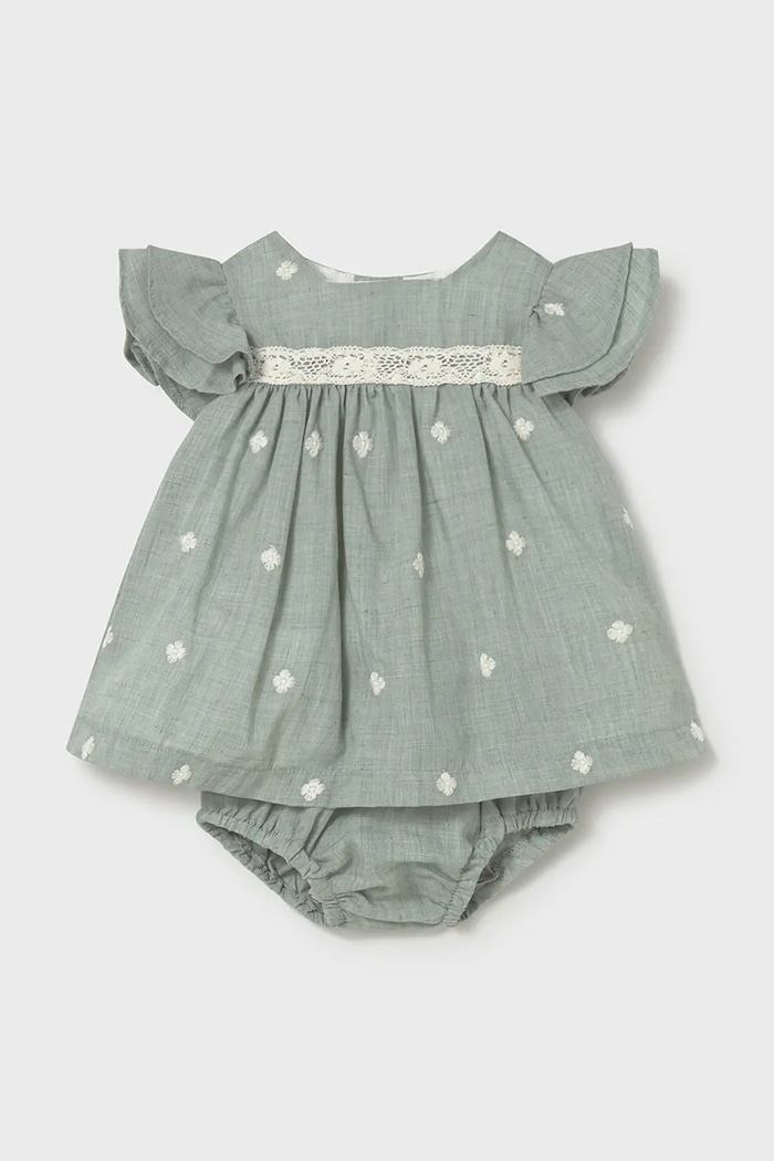 Платье Mayoral Newborn короткий зелёный 1802.2M.Newborn.PPY2