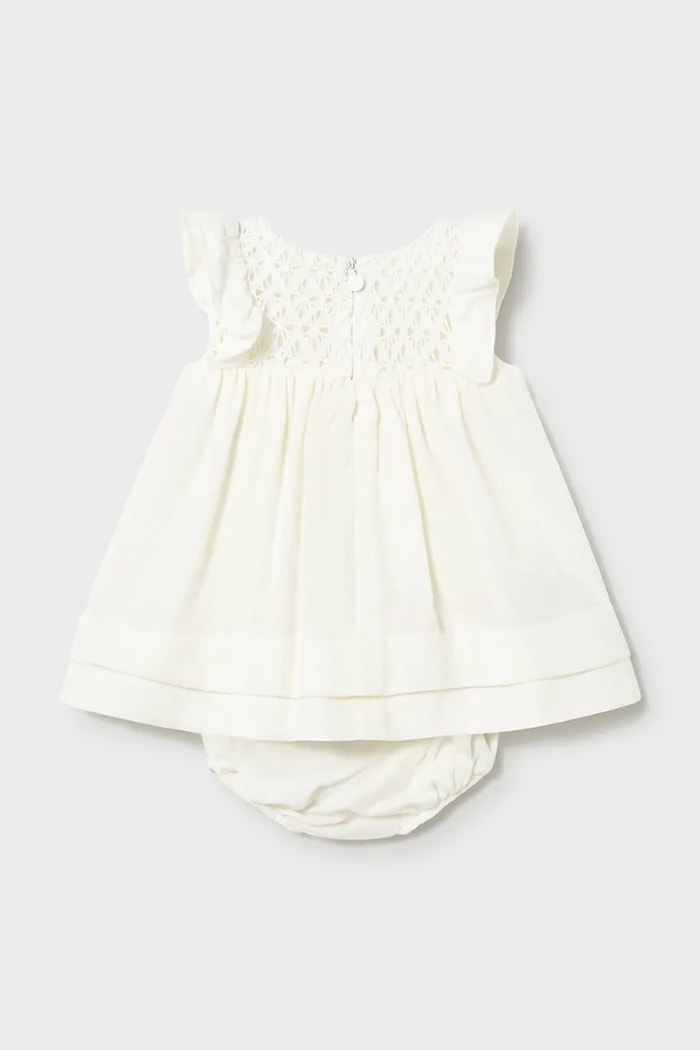 Дитяча бавовняна сукня Mayoral Newborn 1803.2B.Newborn.PPY2 бежевий SS26