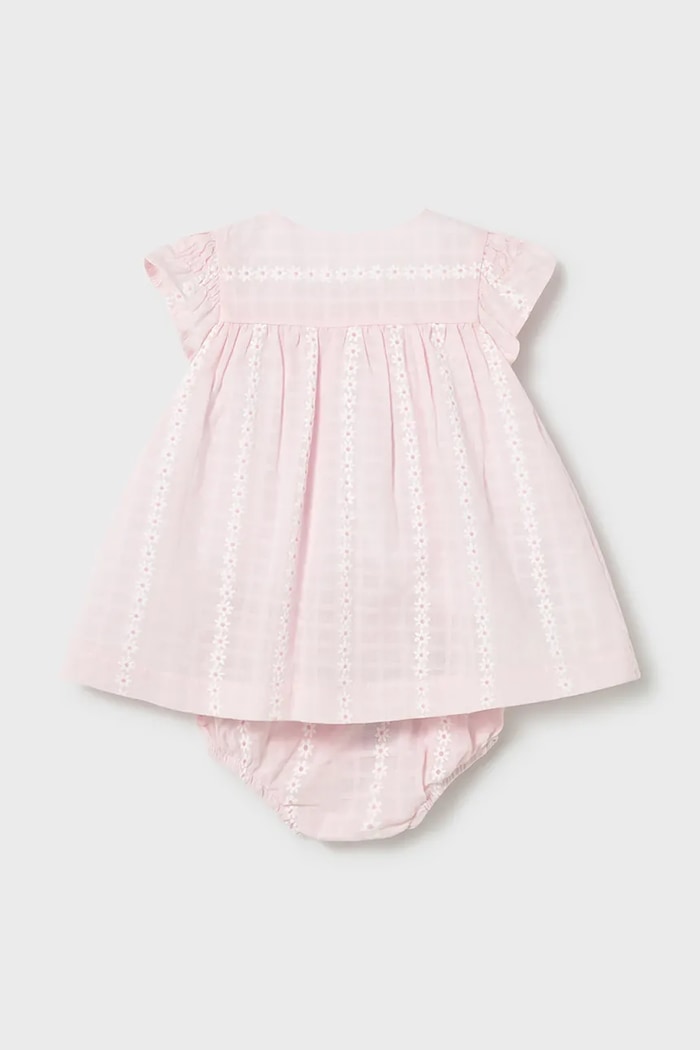 Девочка Детское хлопковое платье Mayoral Newborn 1805.2D.Newborn.PPY2 розовый