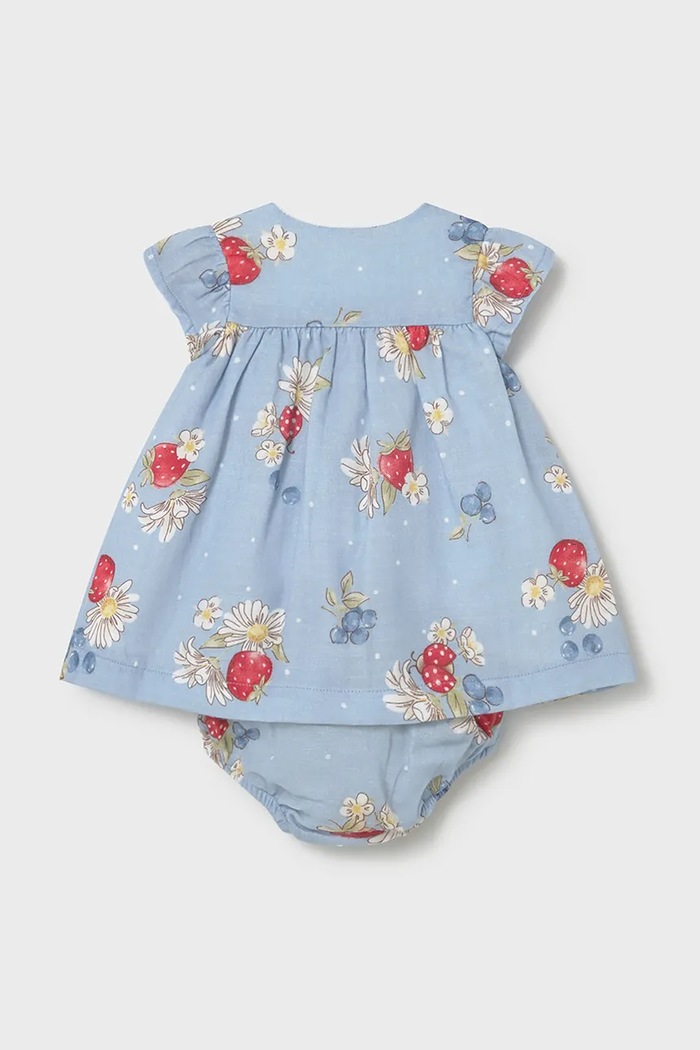 Mayoral Newborn sukienka bawełniana niemowlęca 1805.2D.Newborn.PPY2 niebieski SS26