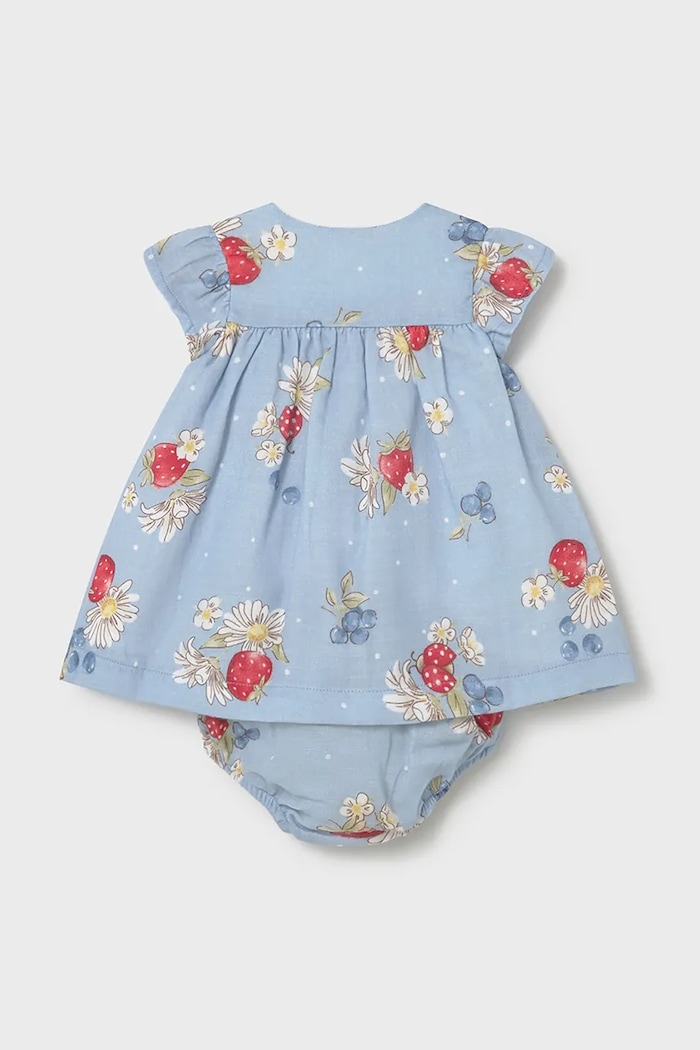 Mayoral Newborn sukienka bawełniana niemowlęca 1805.2D.Newborn.PPY2 niebieski SS26
