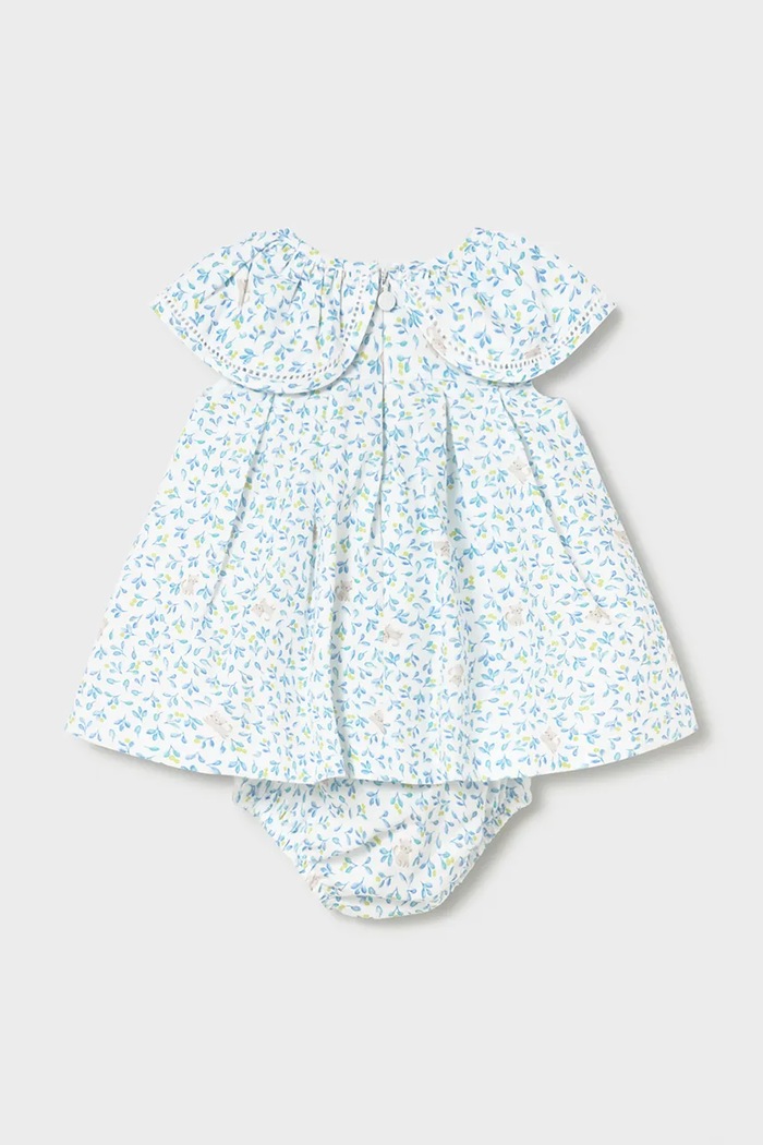 Βρεφικό βαμβακερό φόρεμα Mayoral Newborn 1806.2G.Newborn.PPY2 μπλε SS26