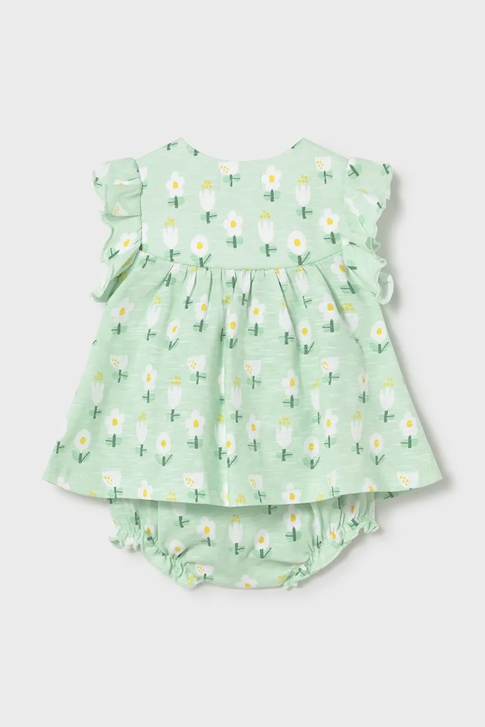 Дитяча бавовняна сукня Mayoral Newborn 1808.2H.Newborn.PPY2 зелений SS26
