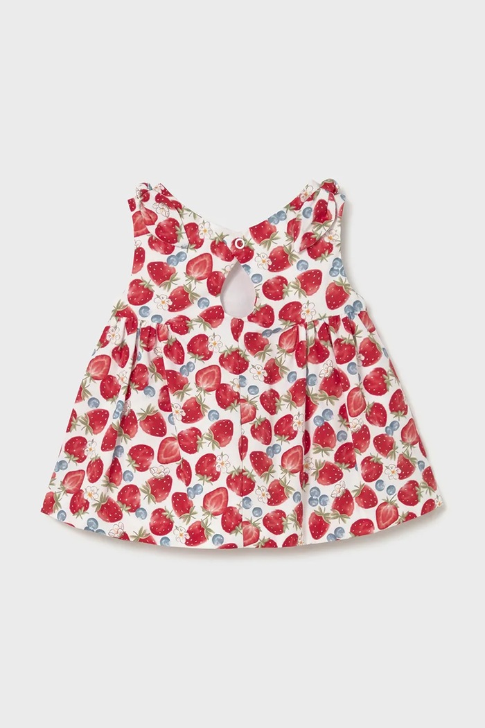 Mayoral Newborn rochie din bumbac pentru bebeluși 1811.2R.Newborn.PPY2 rosu SS26