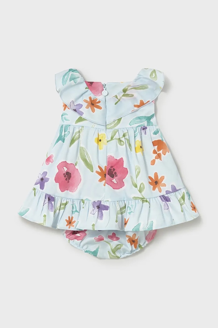 Mayoral Newborn sukienka bawełniana niemowlęca 1812.2Q.Newborn.PPY2 niebieski SS26
