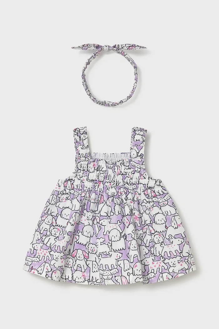 Mayoral Newborn rochie din bumbac pentru bebeluși 1818.2V.Newborn.PPY2 violet SS26
