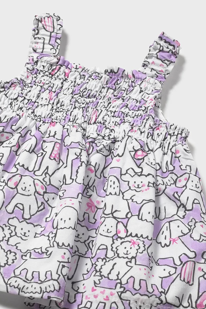 Fete Mayoral Newborn rochie din bumbac pentru bebeluși 1818.2V.Newborn.PPY2 violet