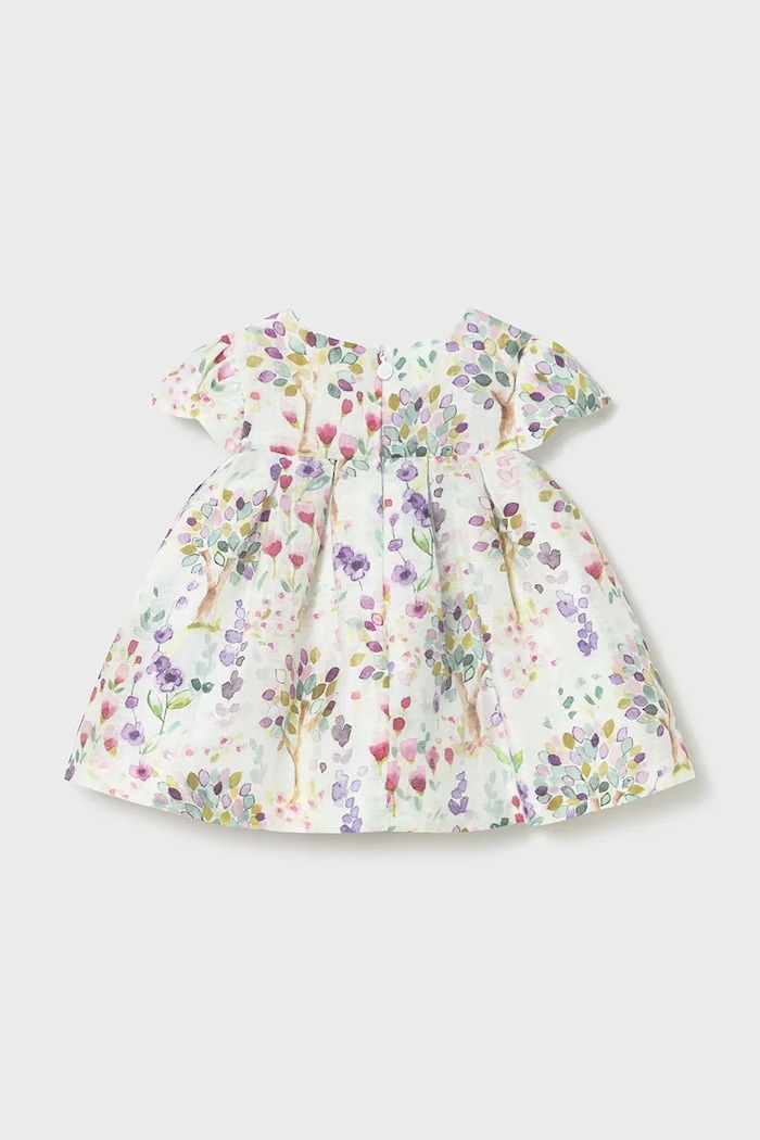 Mayoral Newborn sukienka z dodatkiem lnu niemowlęca 1885.2M.Newborn.PPY2 niebieski SS26