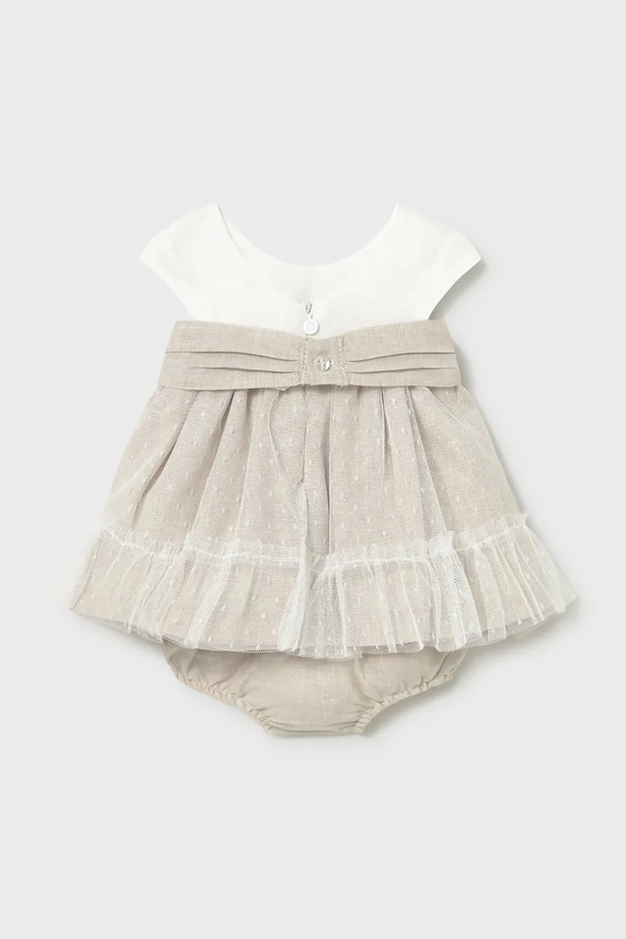 Šaty pre bábätká Mayoral Newborn 1887.2N.Newborn.PPY2 béžová SS26