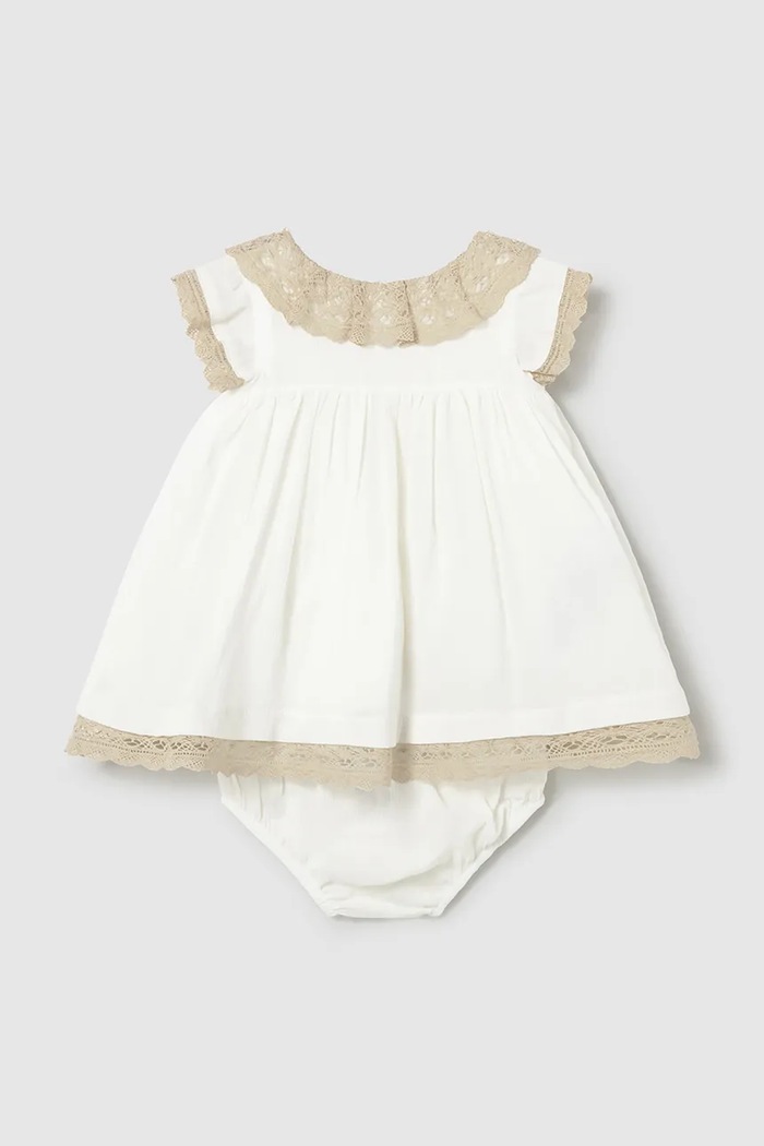 Бебешка памучна рокля Mayoral Newborn 1888.2N.Newborn.PPY2 бял SS26