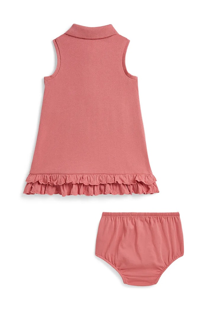 Polo Ralph Lauren bavlnené šaty 310A12815002 ružová SS26