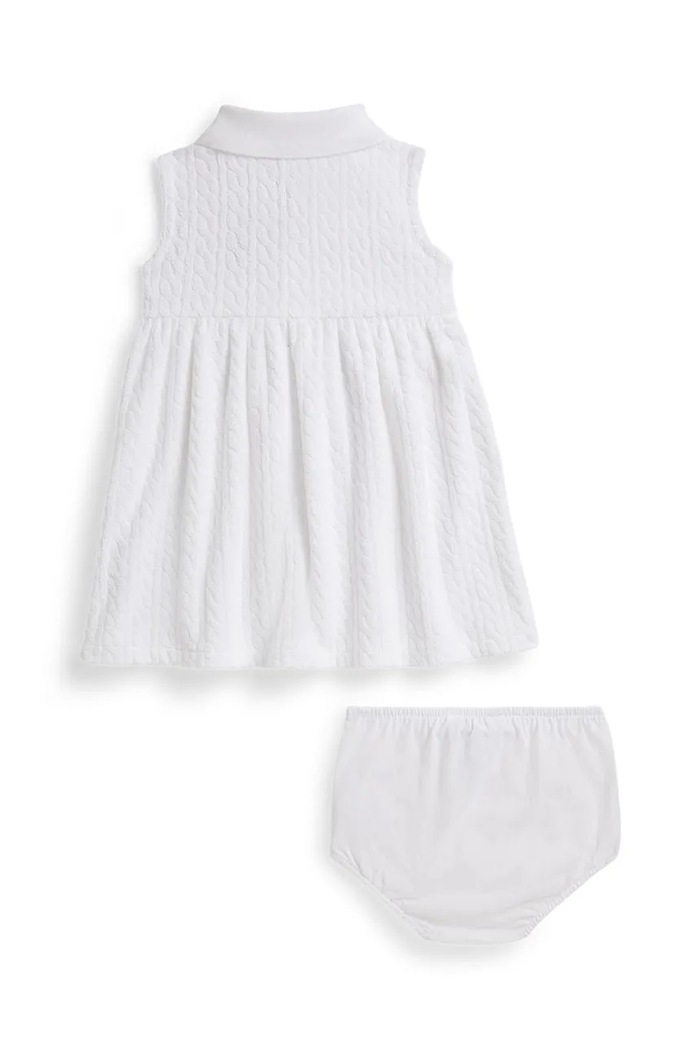 Polo Ralph Lauren šaty s rozšíreným strihom bavlnené 310A12832001 biela SS26