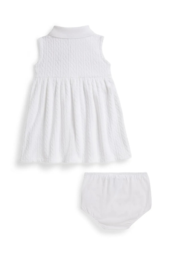 Polo Ralph Lauren šaty s rozšíreným strihom bavlnené 310A12832001 biela SS26