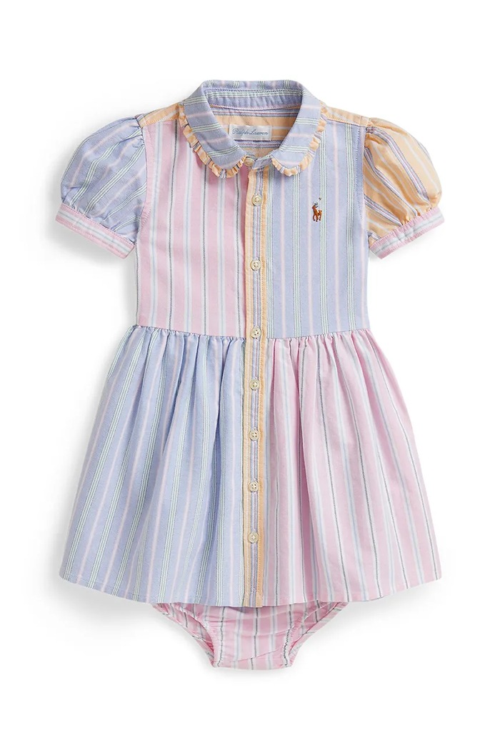 Detské bavlnené šaty Polo Ralph Lauren bavlna viacfarebná 310A12861001
