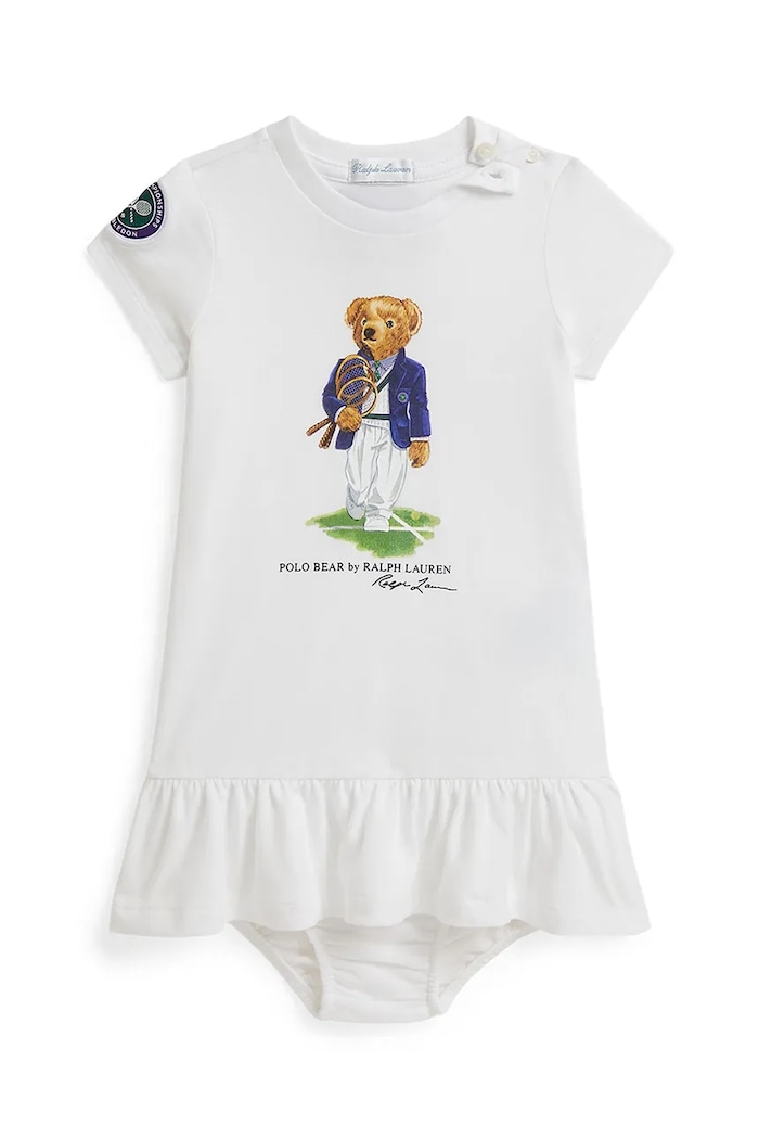 Polo Ralph Lauren sukienka bawełniana biały 310B17721001