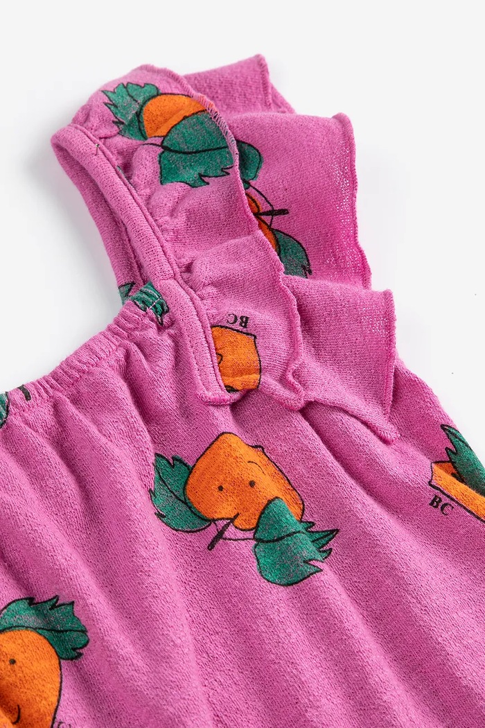 Παιδικό βαμβακερό φόρεμα Bobo Choses Tangerine ροζ 126AC101