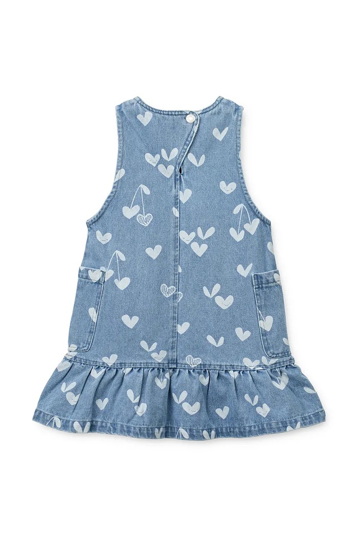 Dievča Dievčenské rifľové šaty Liewood Angelica Printed Denim frill Dress LW20641.PPY2 modrá