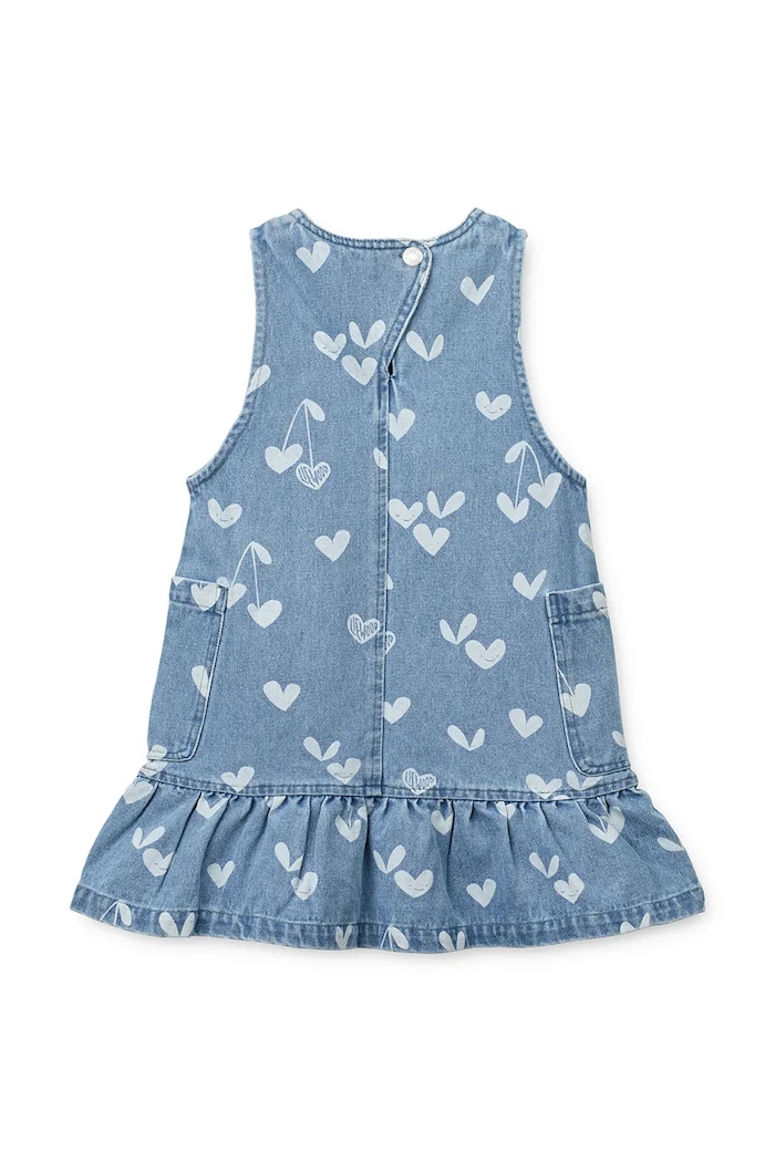 Dievča Dievčenské rifľové šaty Liewood Angelica Printed Denim frill Dress LW20641.PPY2 modrá