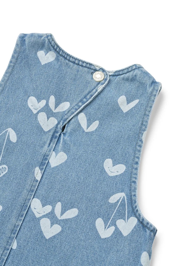 Dievčenské rifľové šaty Liewood Angelica Printed Denim frill Dress modrá LW20641.PPY2