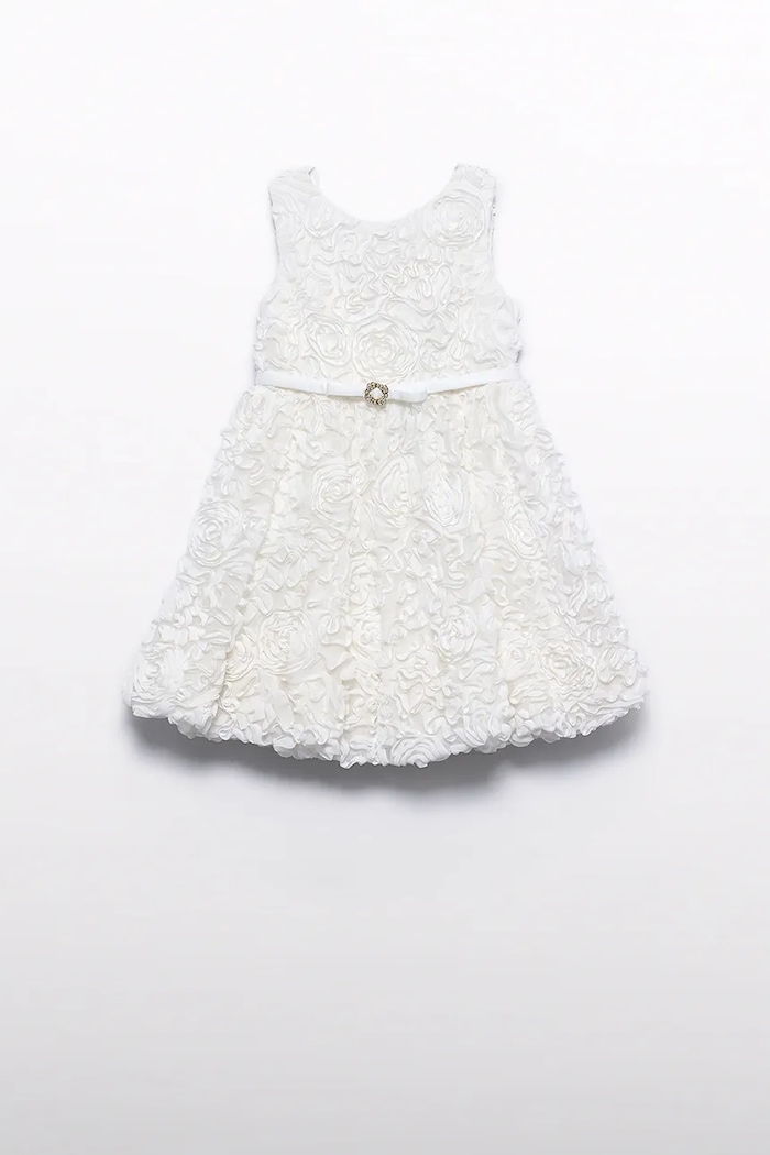Abel&Lula rochie fete 5050.1.Mini.PPY2 alb SS26