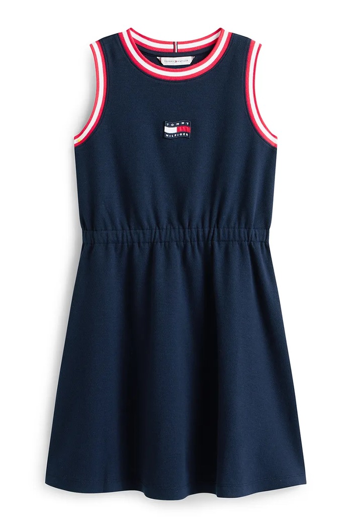 Tommy Hilfiger sukienka sportowa z bawełną KG0KG09109.128.176.PPY2 granatowy SS26