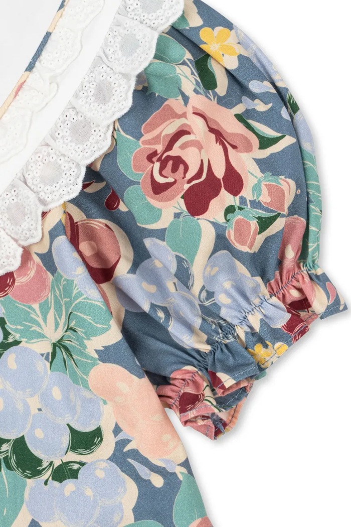 Konges Sløjd šaty babydoll bavlnené COEUR COLLAR DRESS GOTS KS105141.PPY2
