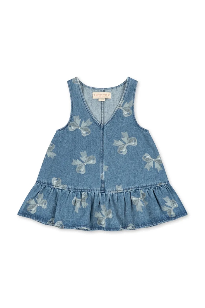 Детское джинсовое платье Konges Sløjd MAGOT FRILL DRESS GOTS узор тёмно-синий KS102921.PPY2