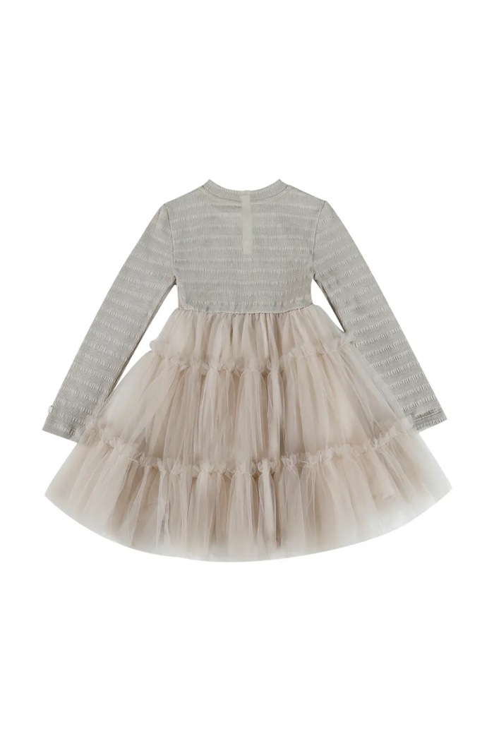 Dziewczynka Donsje sukienka dziecięca Aurin Dress 4113700.98.128 beżowy