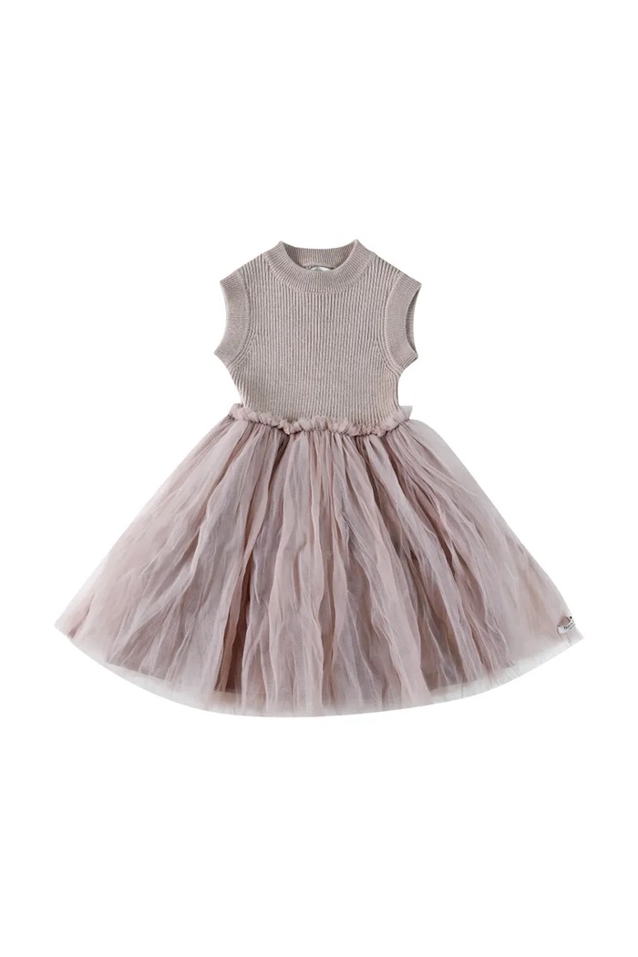 Donsje sukienka z wełną dziecięca Xewa Dress 4114500.98.128 fioletowy SS26