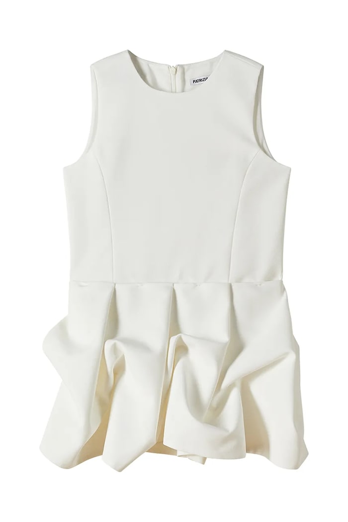 Patrizia Pepe rochie asimetrică A741 alb 7T0029