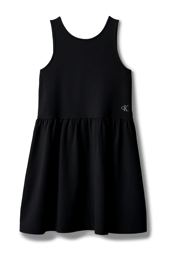 Calvin Klein Jeans rochie din vâscoză LVCKSJH01G.128.176.PPY2 negru SS26