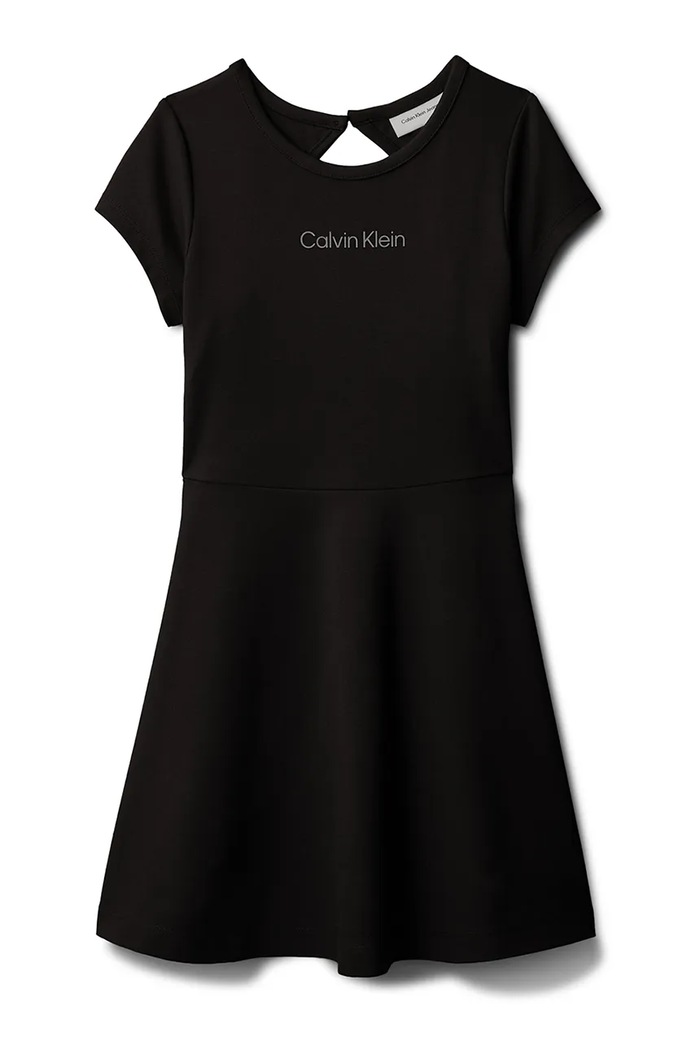 Calvin Klein Jeans šaty s viskózou LVCKSJH02G.128.176.PPY2 čierna SS26
