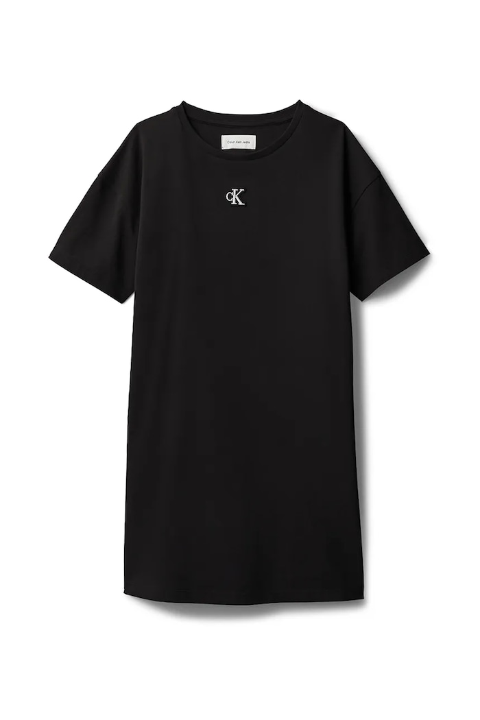 Calvin Klein Jeans rochie sport din bumbac LVCKSJH05G.128.176.PPY2 negru SS26
