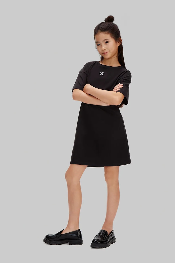 Calvin Klein Jeans rochie sport din bumbac LVCKSJH05G.128.176.PPY2 negru