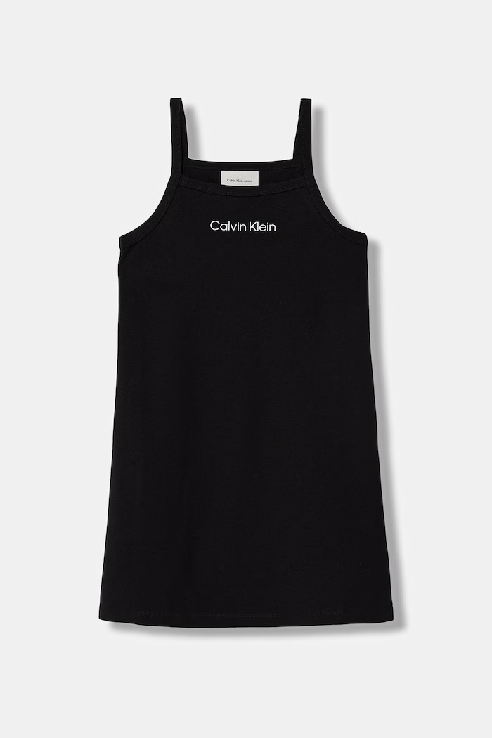 Calvin Klein Jeans rochie de vară negru LVCKSJH08G.128.176.PPY2