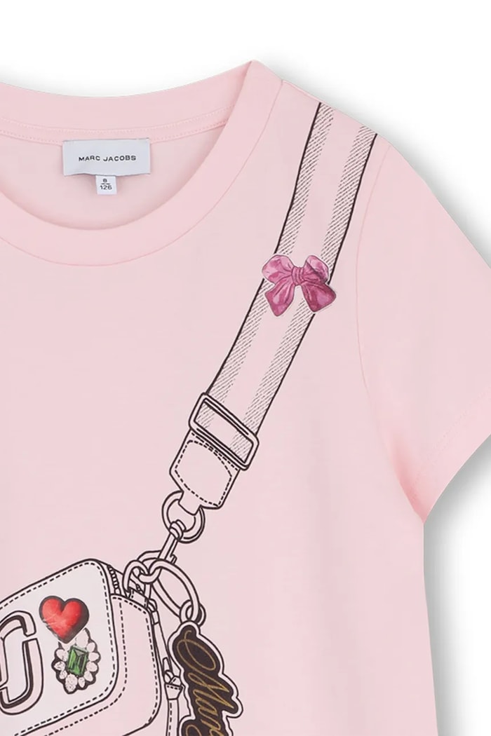 Dziewczynka Marc Jacobs sukienka bawełniana dziecięca W60711.102.108 różowy