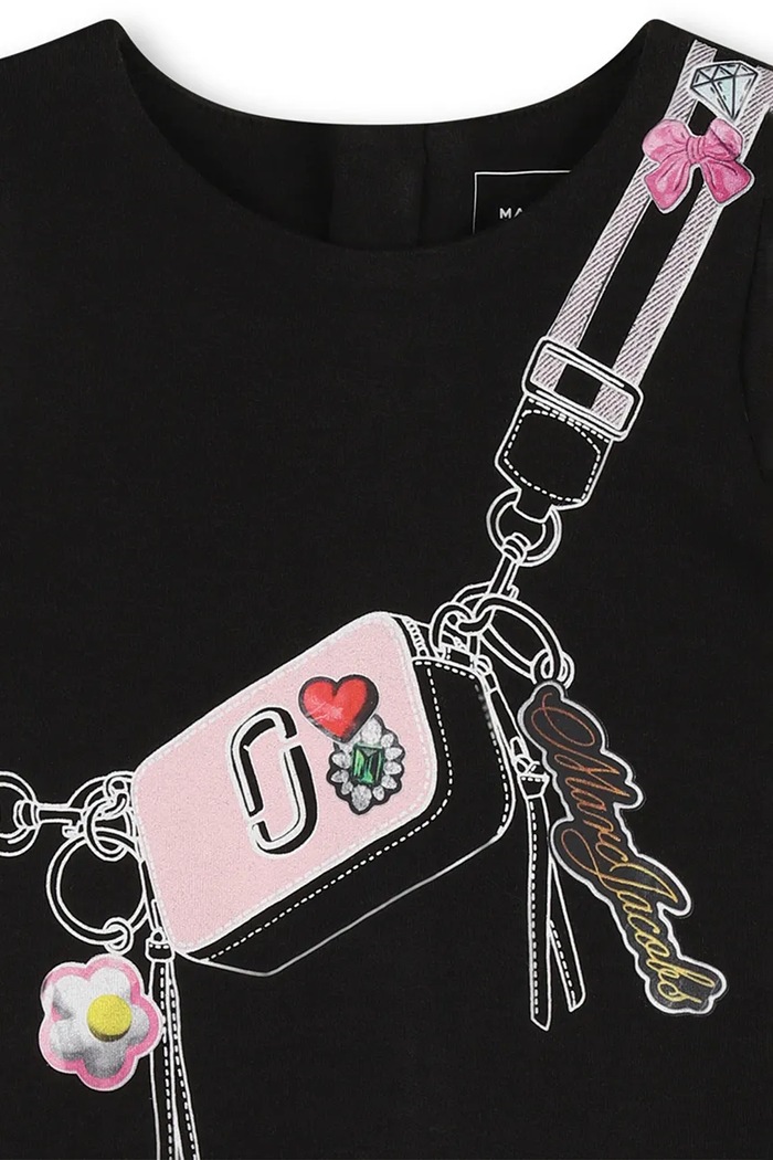Dievča Dievčenské bavlnené šaty Marc Jacobs W60809.86.94 čierna