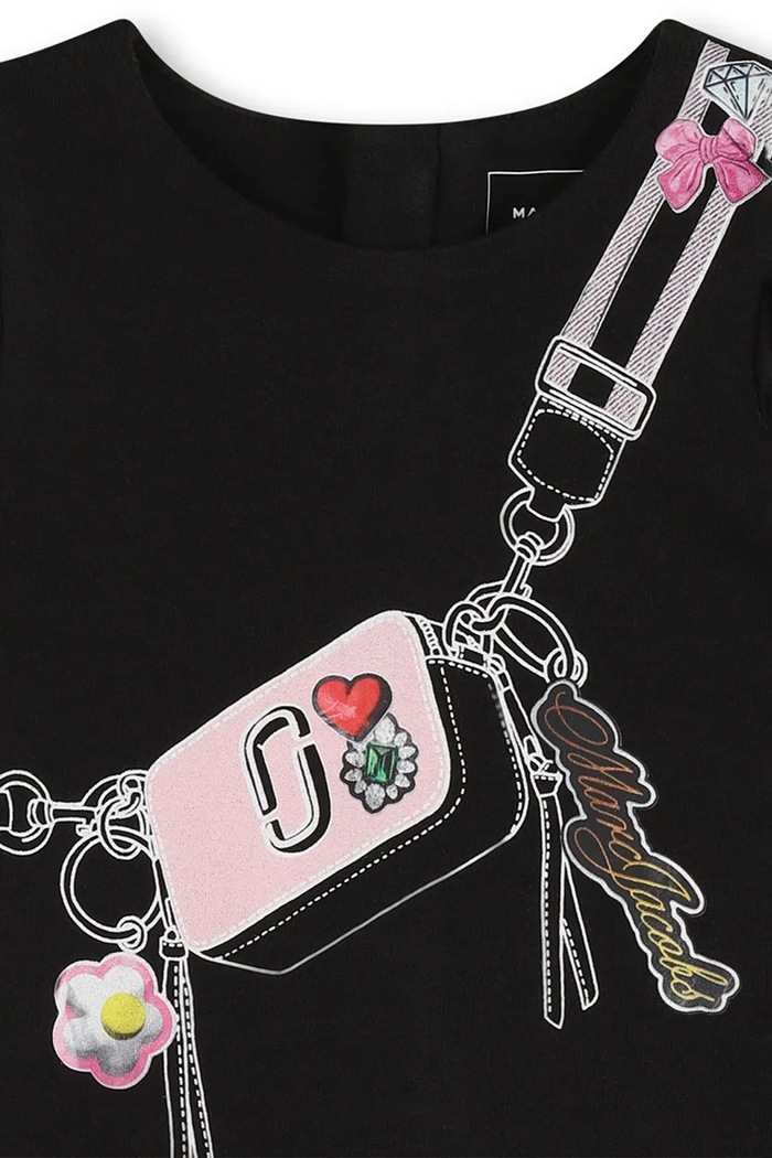 Dievča Dievčenské bavlnené šaty Marc Jacobs W60809.71.81 čierna