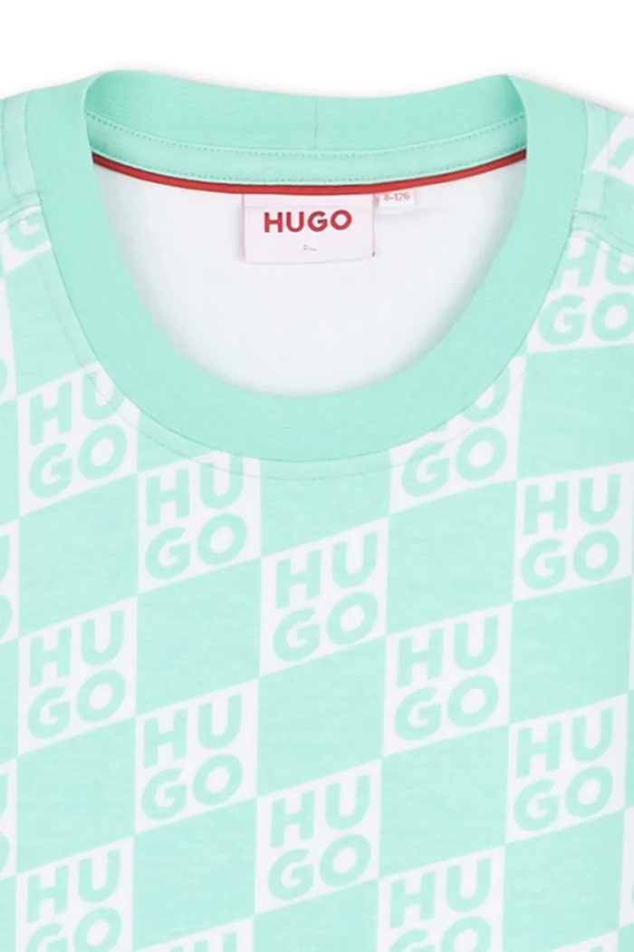 Παιδικό φόρεμα HUGO πράσινο G01027.156.162