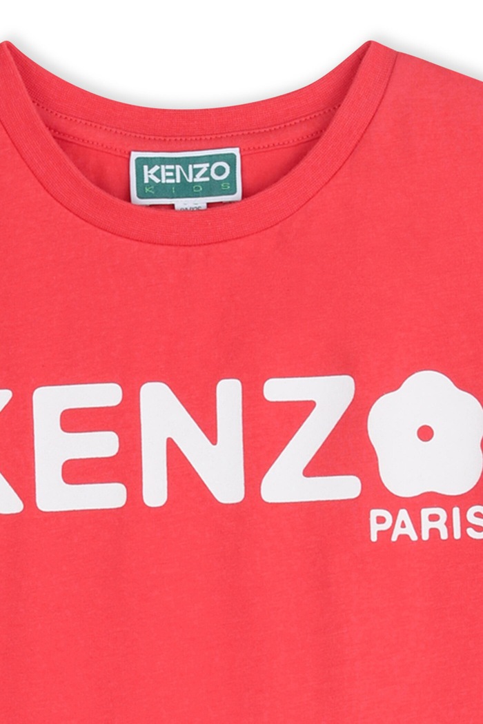 Dziewczynka Kenzo Kids sukienka bawełniana dziecięca K61662.114.150 czerwony