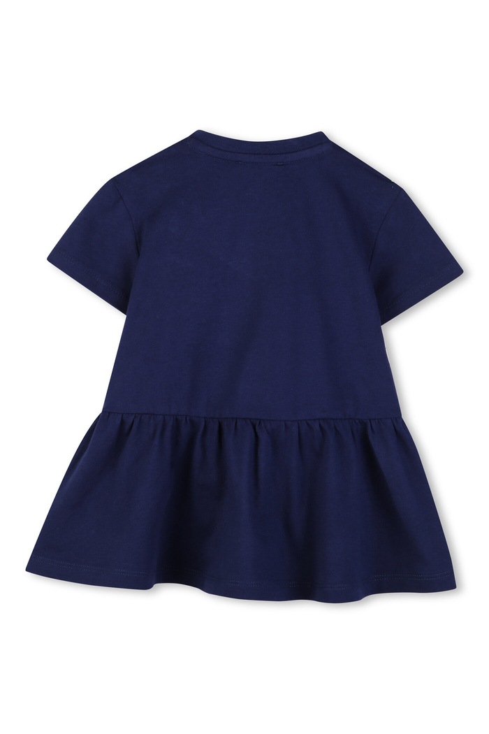 Detské bavlnené šaty Kenzo Kids K61813.74.81 tmavomodrá SS26