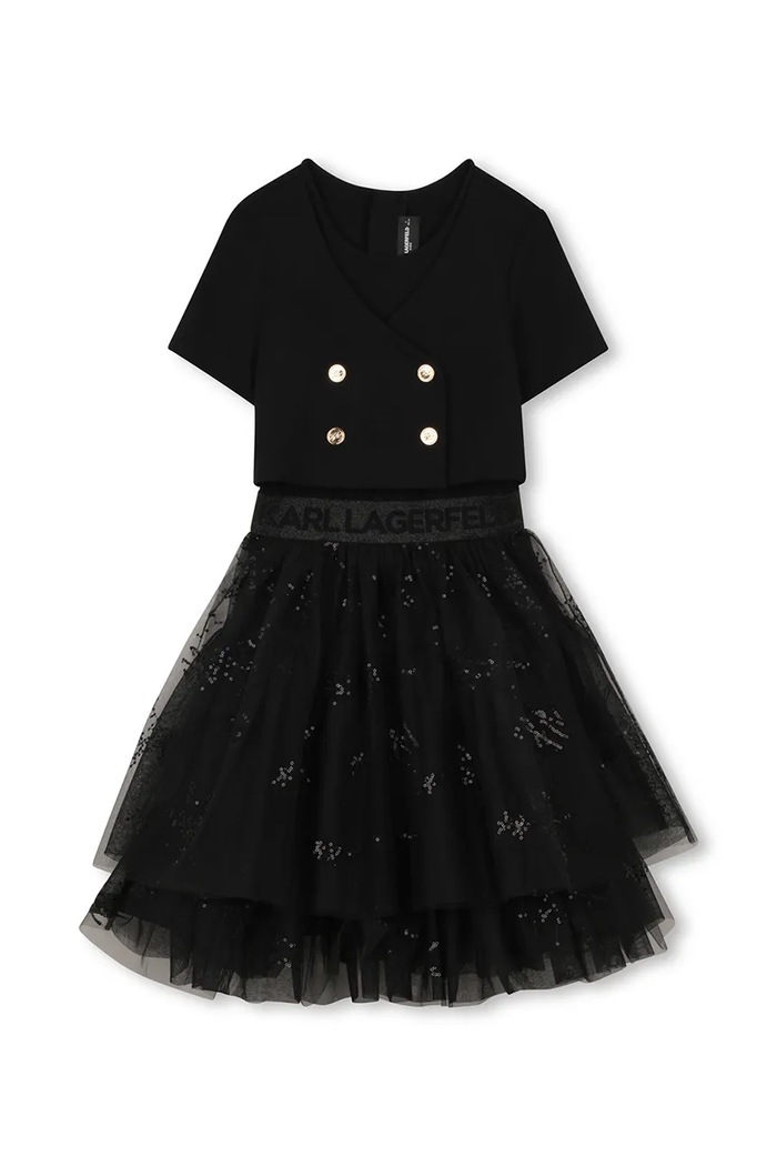 Karl Lagerfeld sukienka dziecięca Z31142.114.150 czarny SS26